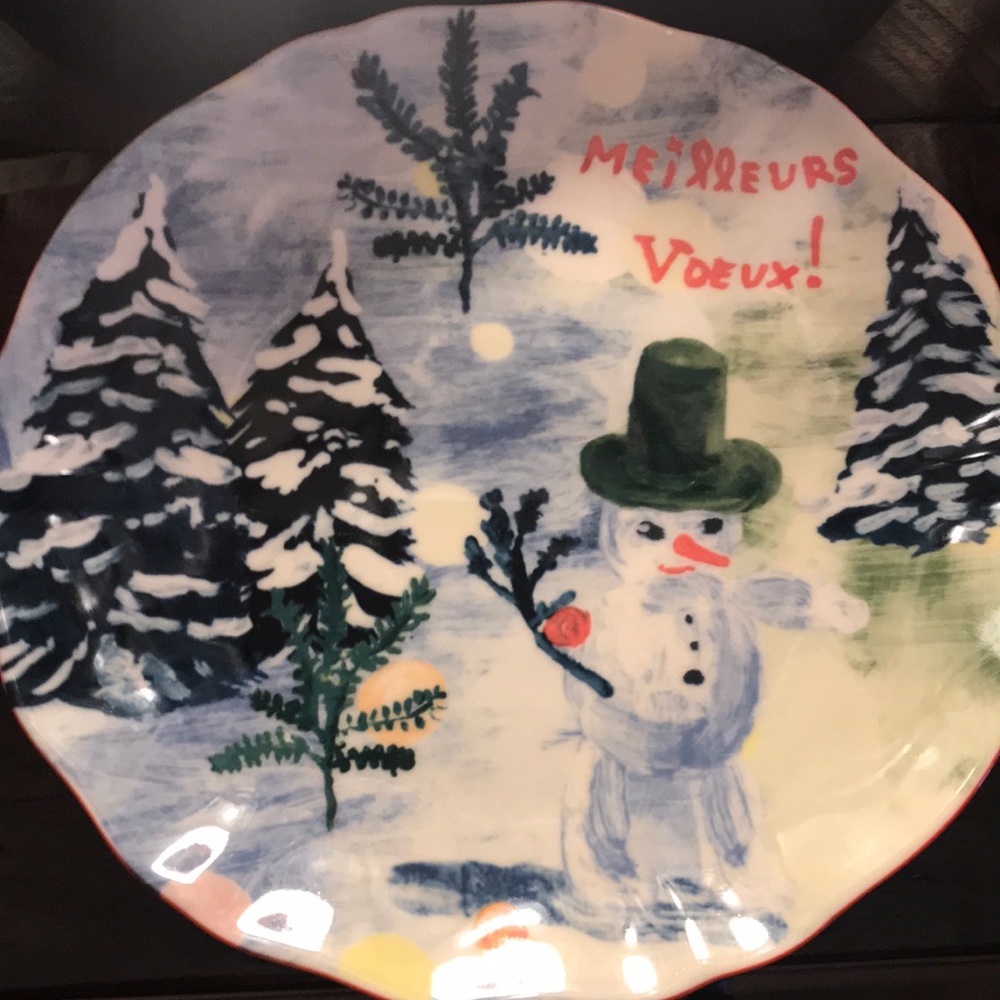 Anthropologie Nathalie Lete Christmas Plate